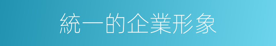 統一的企業形象的同義詞