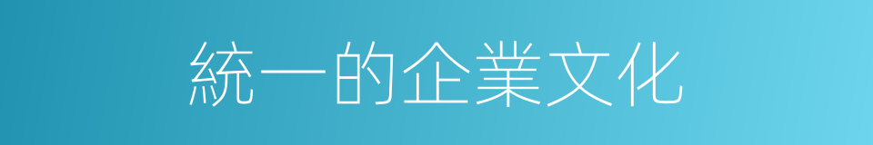 統一的企業文化的同義詞