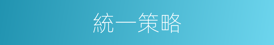 統一策略的同義詞