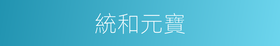 統和元寶的同義詞