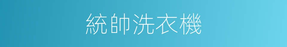 統帥洗衣機的同義詞