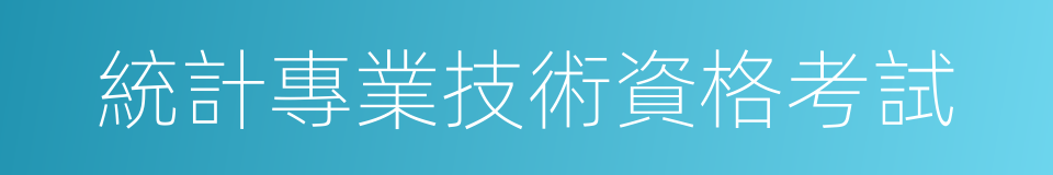 統計專業技術資格考試的同義詞