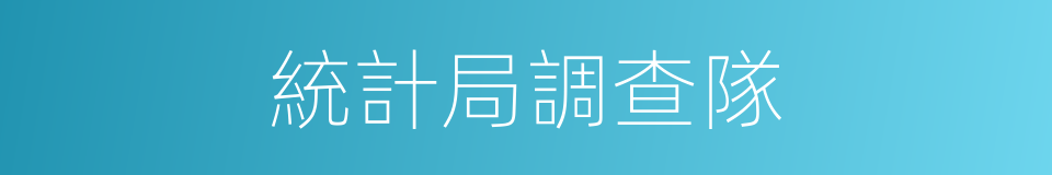 統計局調查隊的同義詞