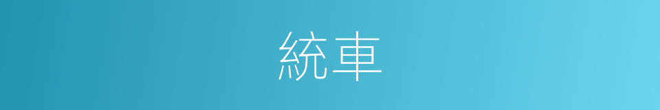 統車的同義詞