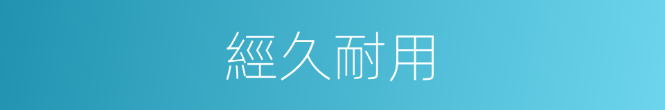 經久耐用的同義詞