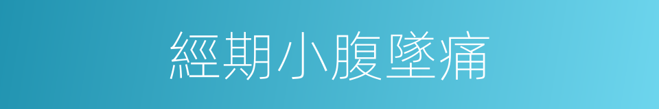 經期小腹墜痛的同義詞