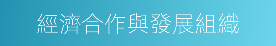 經濟合作與發展組織的同義詞