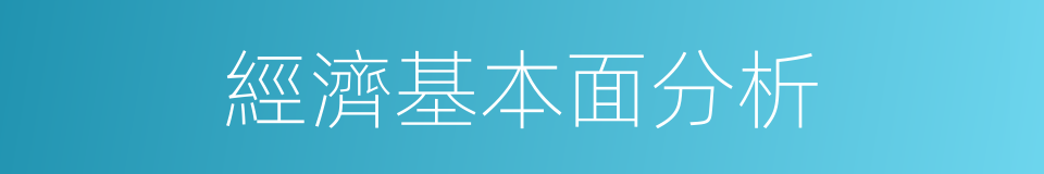 經濟基本面分析的同義詞