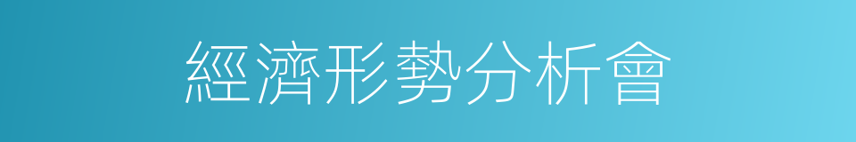 經濟形勢分析會的同義詞