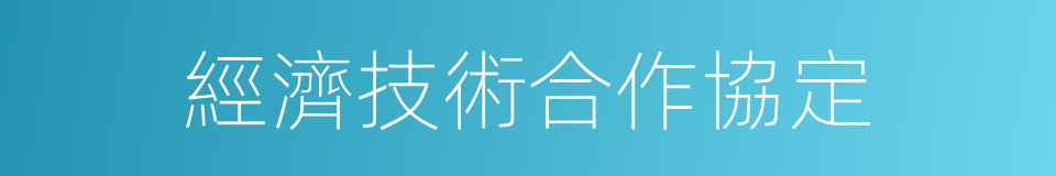 經濟技術合作協定的同義詞
