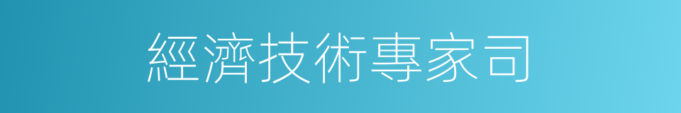 經濟技術專家司的同義詞