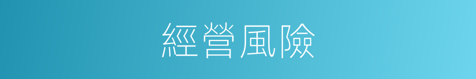 經營風險的同義詞