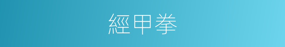 經甲拳的同義詞