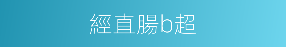 經直腸b超的同義詞