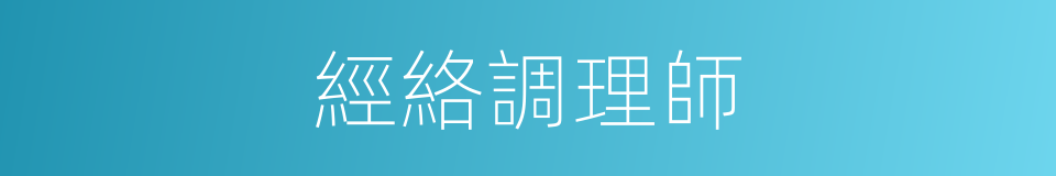 經絡調理師的同義詞