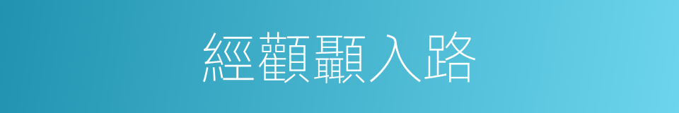 經顴顳入路的同義詞