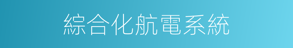 綜合化航電系統的同義詞