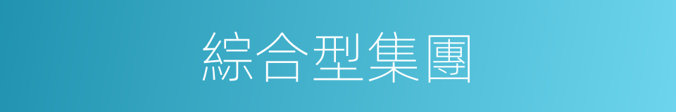 綜合型集團的同義詞