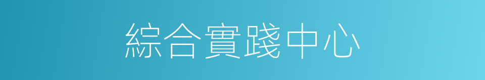 綜合實踐中心的同義詞