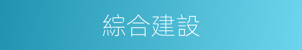 綜合建設的同義詞