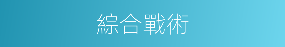 綜合戰術的同義詞
