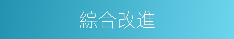 綜合改進的同義詞