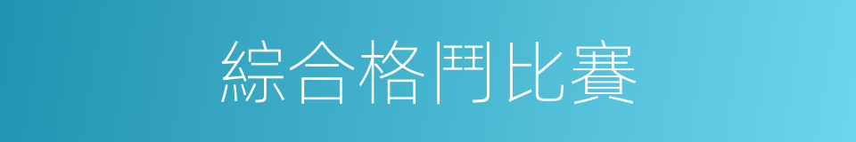 綜合格鬥比賽的同義詞