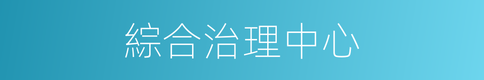 綜合治理中心的同義詞