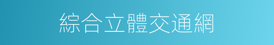 綜合立體交通網的同義詞
