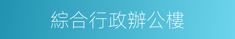 綜合行政辦公樓的同義詞