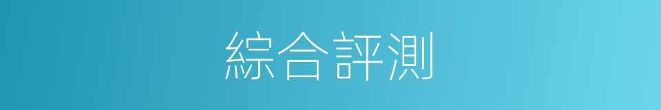 綜合評測的同義詞