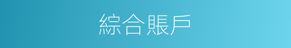 綜合賬戶的同義詞