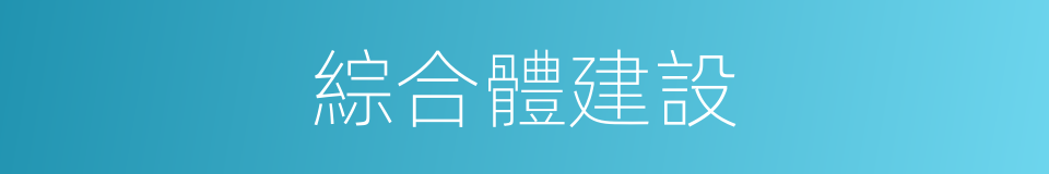 綜合體建設的同義詞