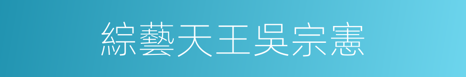 綜藝天王吳宗憲的同義詞
