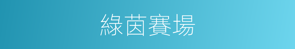綠茵賽場的同義詞