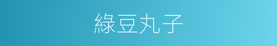 綠豆丸子的同義詞
