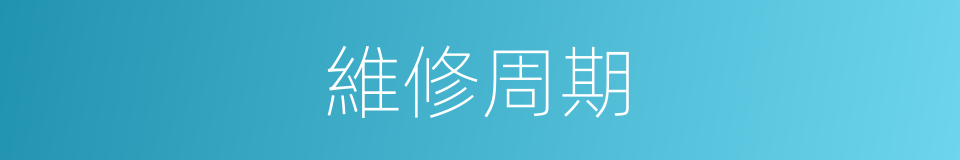 維修周期的同義詞