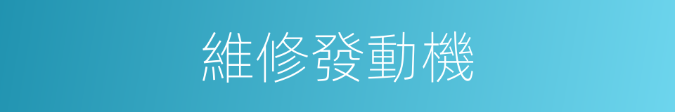 維修發動機的同義詞