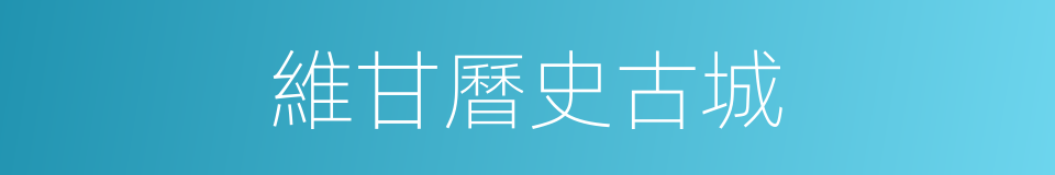 維甘曆史古城的同義詞