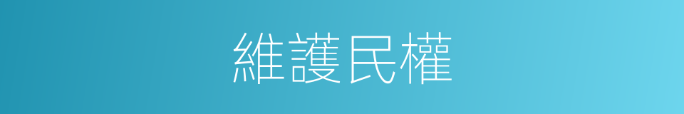 維護民權的同義詞