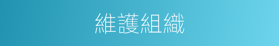 維護組織的同義詞