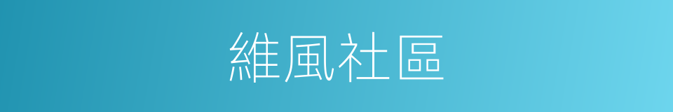 維風社區的同義詞