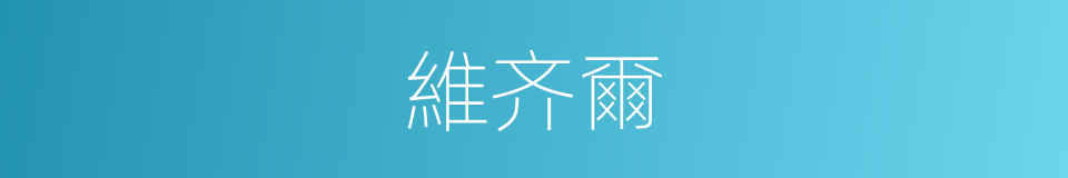 維齐爾的意思