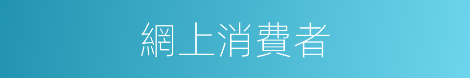 網上消費者的同義詞