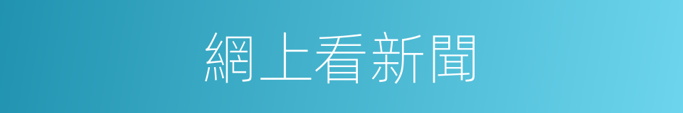 網上看新聞的同義詞