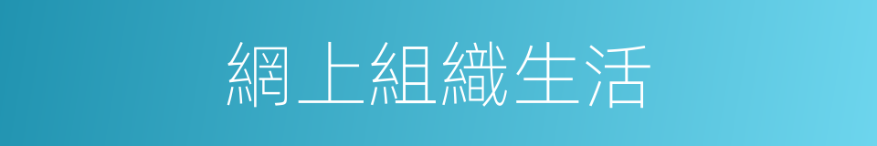網上組織生活的同義詞