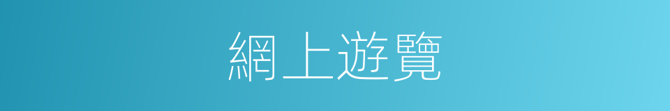 網上遊覽的同義詞