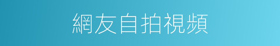 網友自拍視頻的同義詞