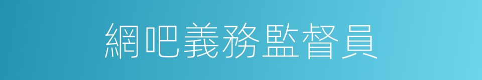 網吧義務監督員的同義詞