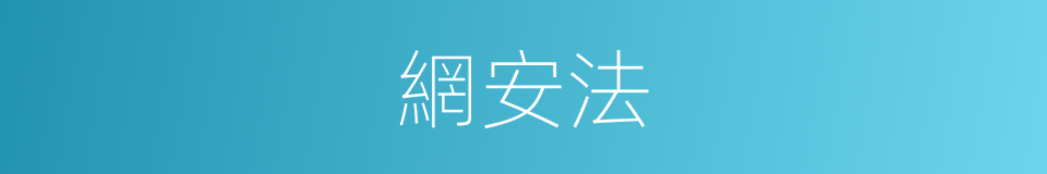 網安法的同義詞